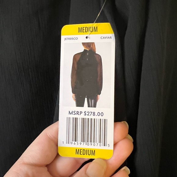 NEW Joie Limited Edition Ladies Long Sleeve Smocked Blouse Size M $278 Retail - Picture 9 of 10